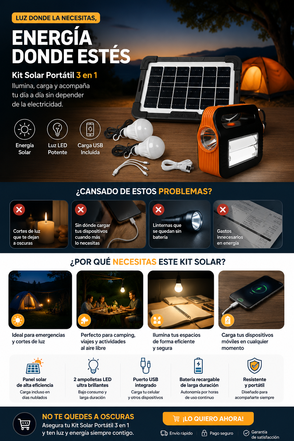 Kit Estación de Carga con 2 Ampolletas