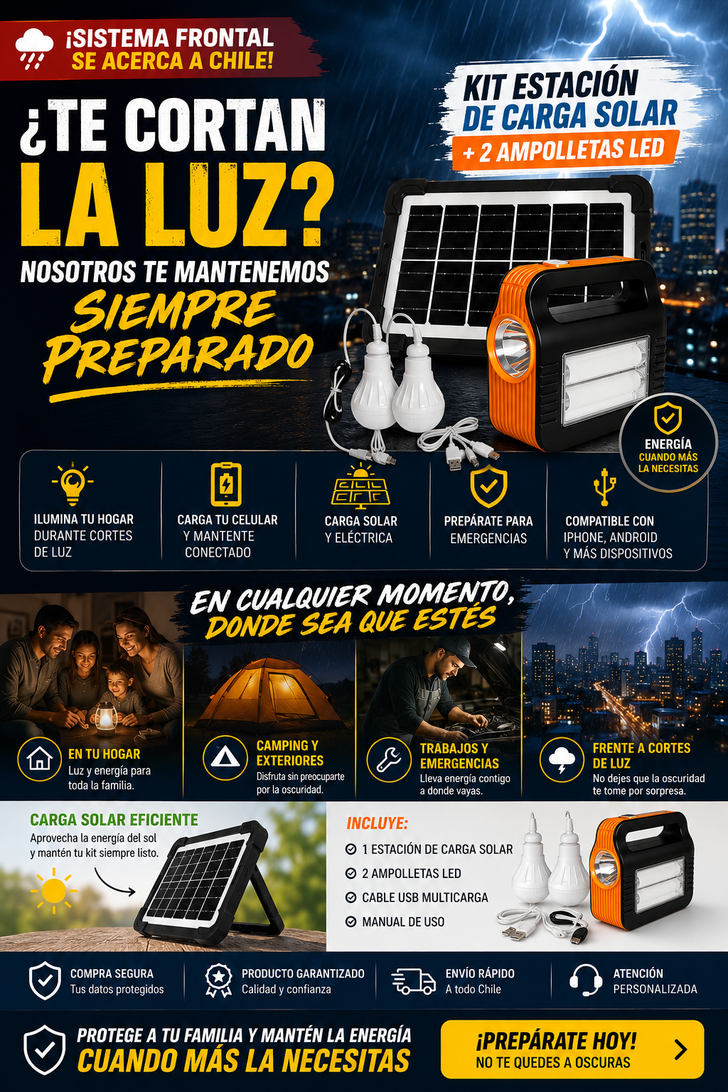 Kit Estación de Carga con 2 Ampolletas